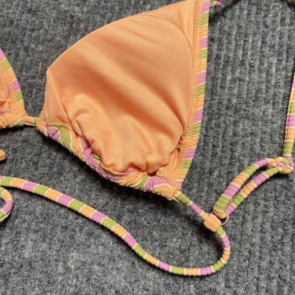 BILLABONG Size MEDIUM Hightide Tanlines Slide Tri Multi Bikini Top String NEW - Picture 6 of 7